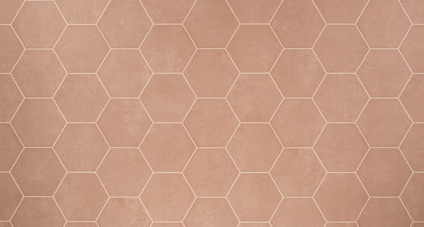 Sol vinyle rouleau MOONLIGHT , Carrelage terracotta clair, rouleau 4.00 m