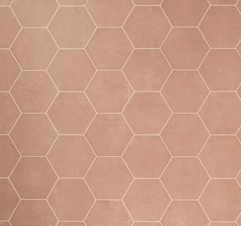 Sol vinyle rouleau MOONLIGHT , Carrelage terracotta clair, rouleau 4.00 m