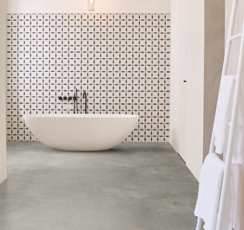 Sol vinyle rouleau SONIPRO , Béton gris clair, rouleau 4.00 m