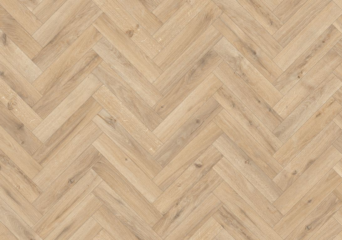 Sol vinyle rouleau TRENTO , Bois bâton rompu chêne, rouleau 4.00 m