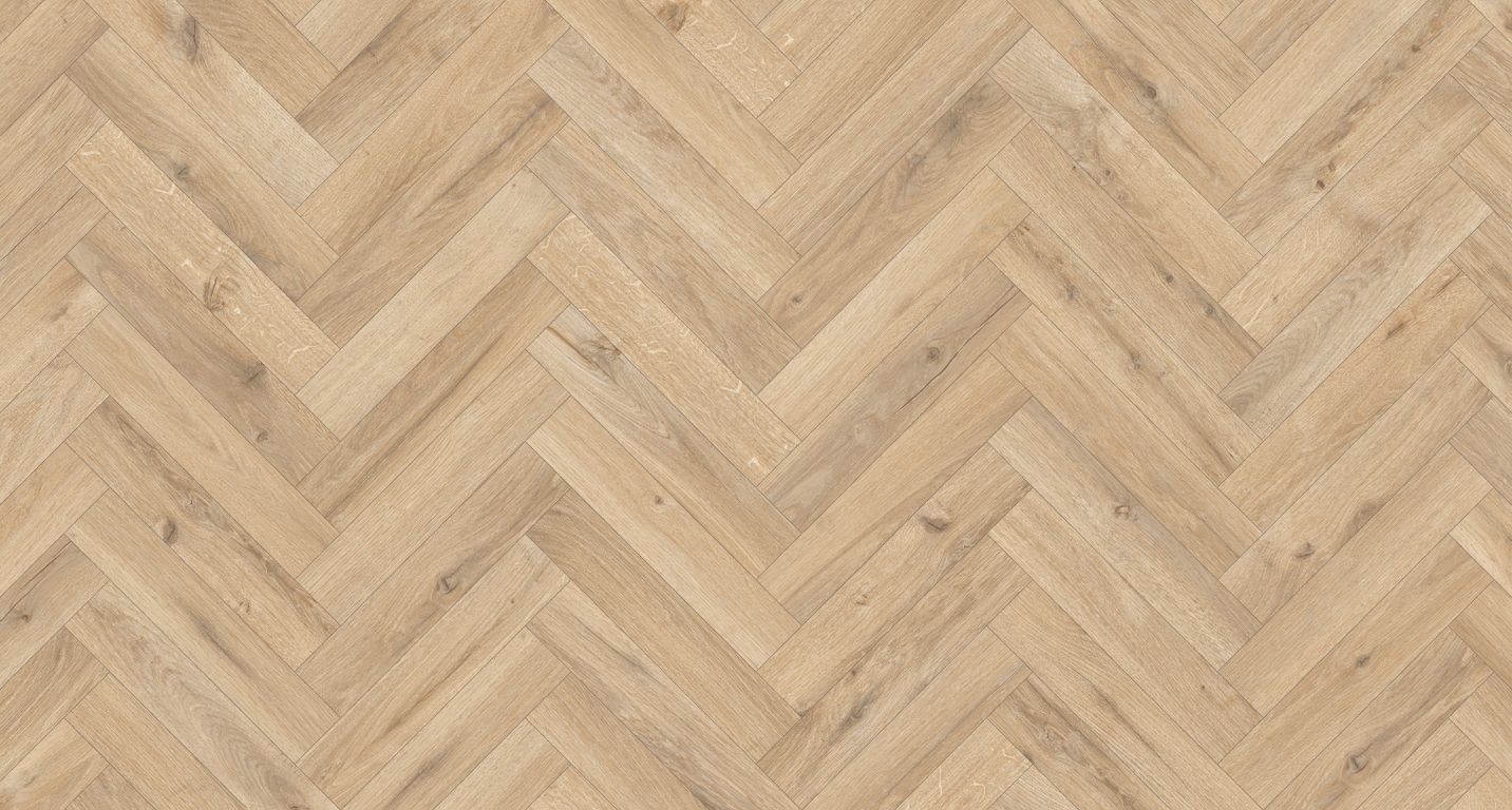 Sol vinyle rouleau TRENTO , Bois bâton rompu chêne, rouleau 4.00 m