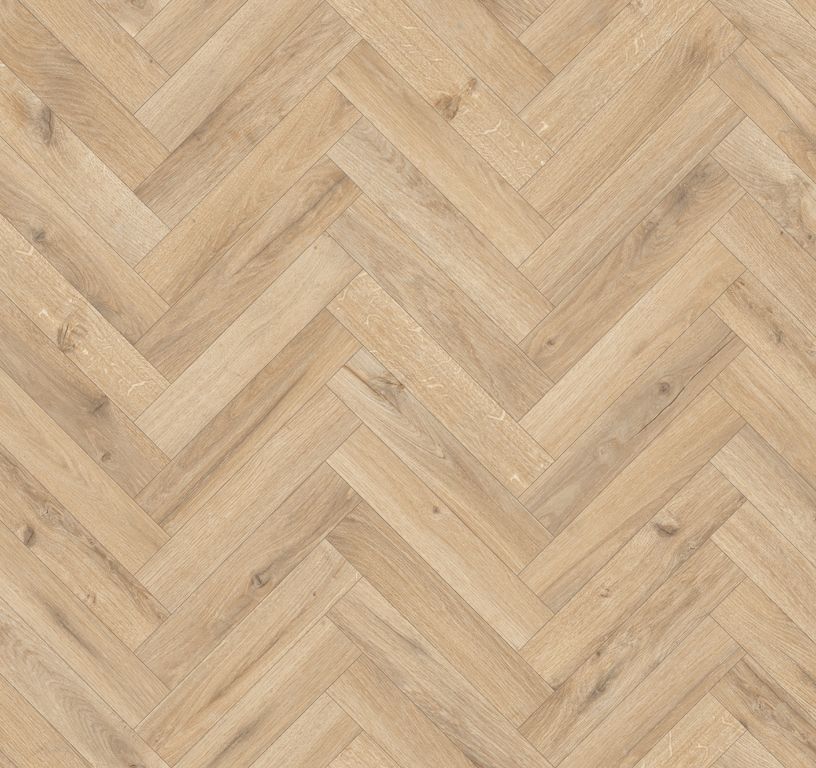 Sol vinyle rouleau TRENTO , Bois bâton rompu chêne, rouleau 4.00 m