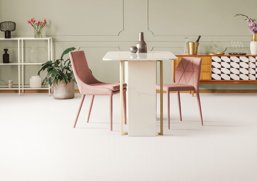 Sol vinyle rouleau BLUSH , Uni/faux uni uni blanc, rouleau 4.00 m