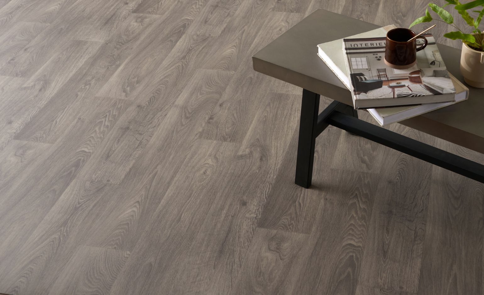 Revêtement De Sol PVC Vinyle TACUTO TURVO - 2m, Aspect Carrelage/bois/pierre, Neuf