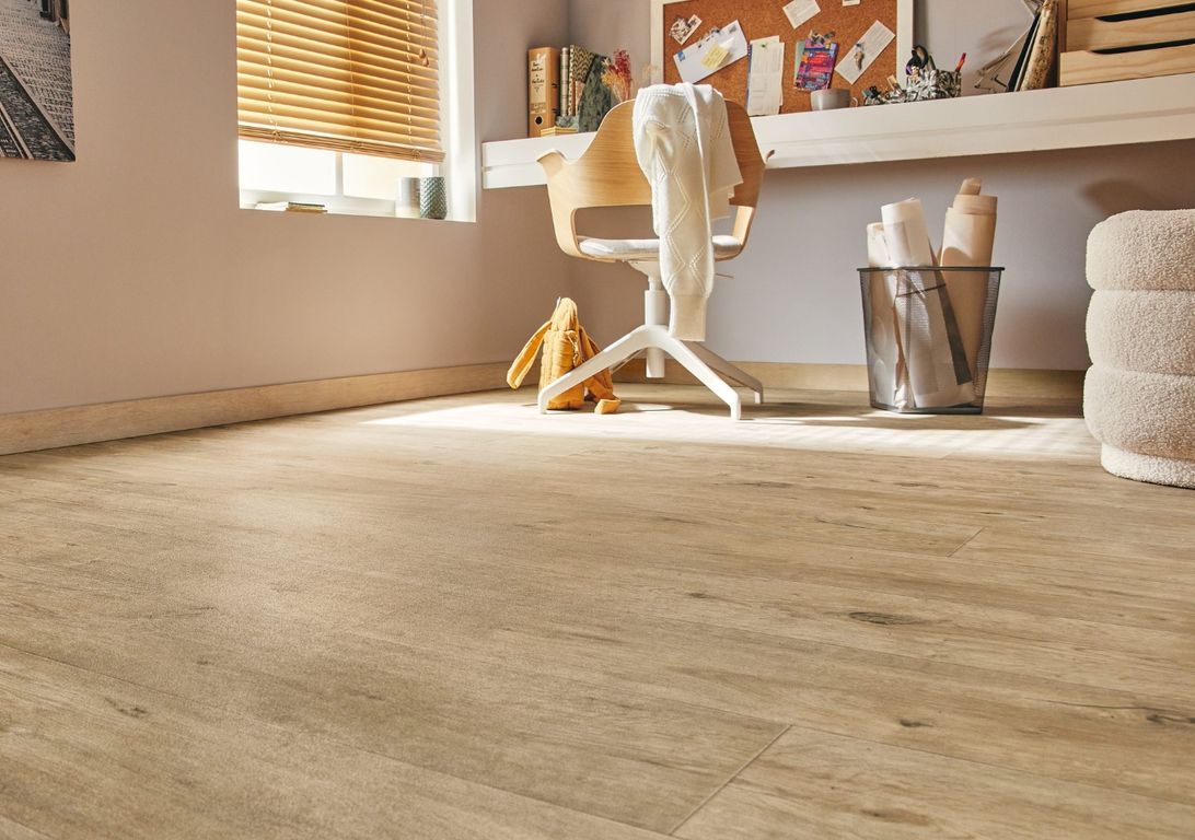 Sol vinyle rouleau TEXMARK , Bois aspect chêne authentique naturel, rouleau 4.00 m