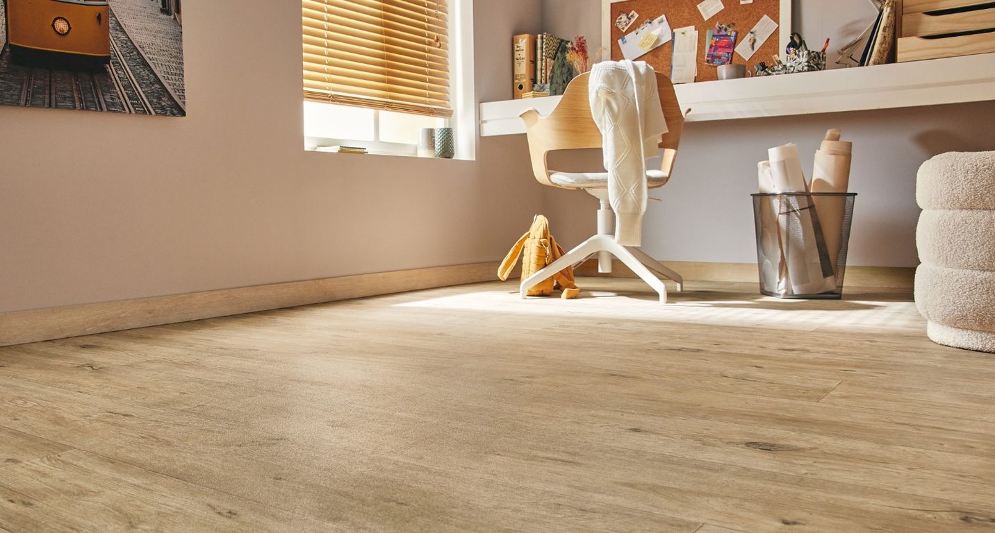 Sol vinyle rouleau TEXMARK , Bois aspect chêne authentique naturel, rouleau 4.00 m