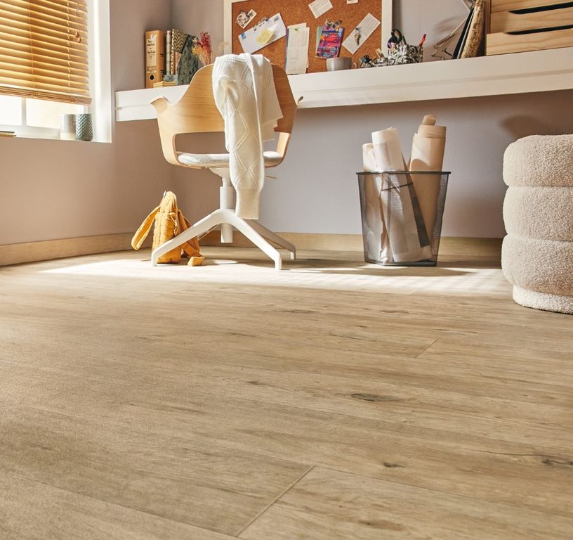 Sol vinyle rouleau TEXMARK , Bois aspect chêne authentique naturel, rouleau 4.00 m