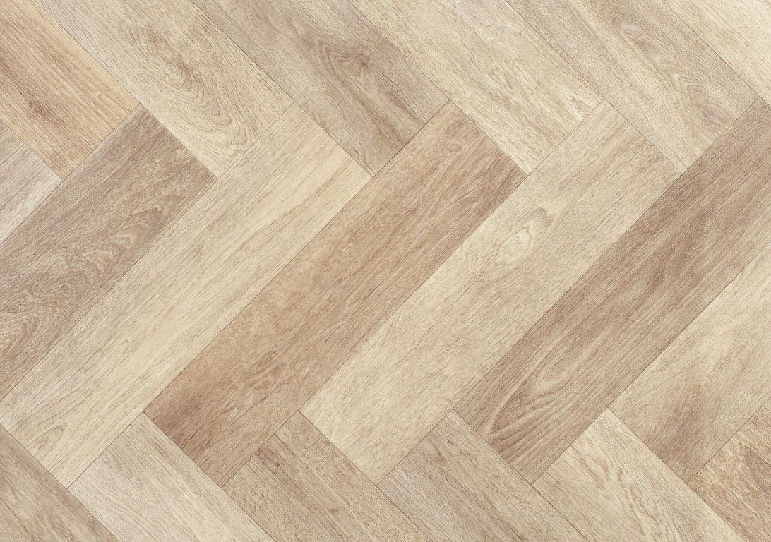 Sol vinyle rouleau TEXMARK , Bois bâton rompu naturel, rouleau 4.00 m