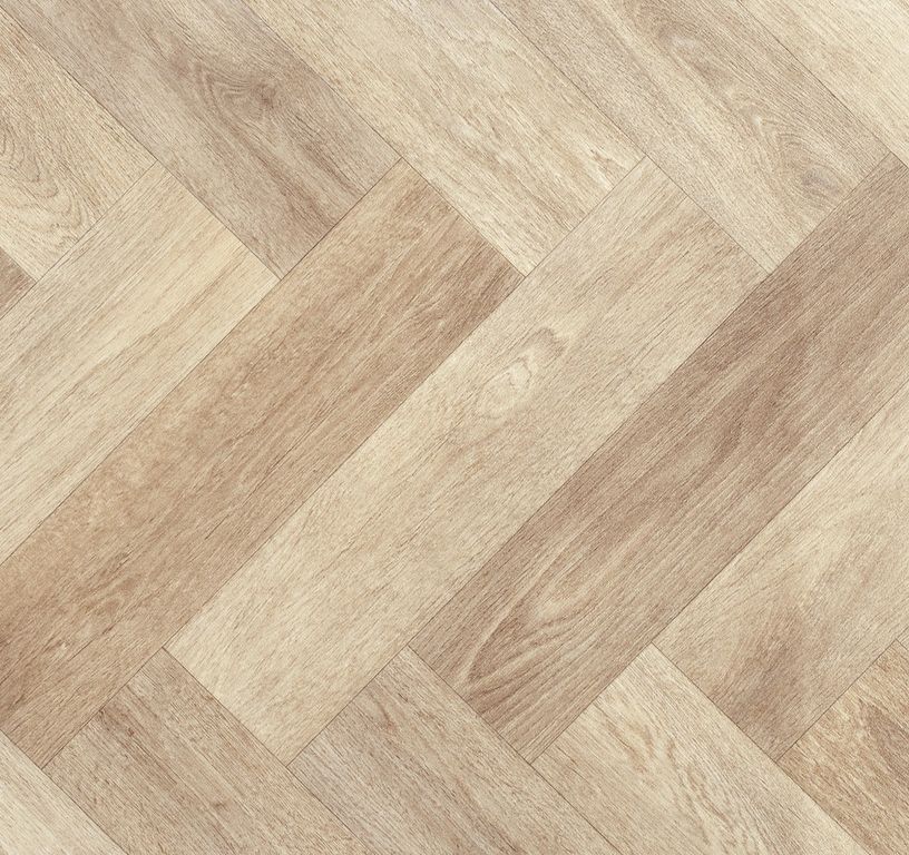 Sol vinyle rouleau TEXMARK , Bois bâton rompu naturel, rouleau 4.00 m