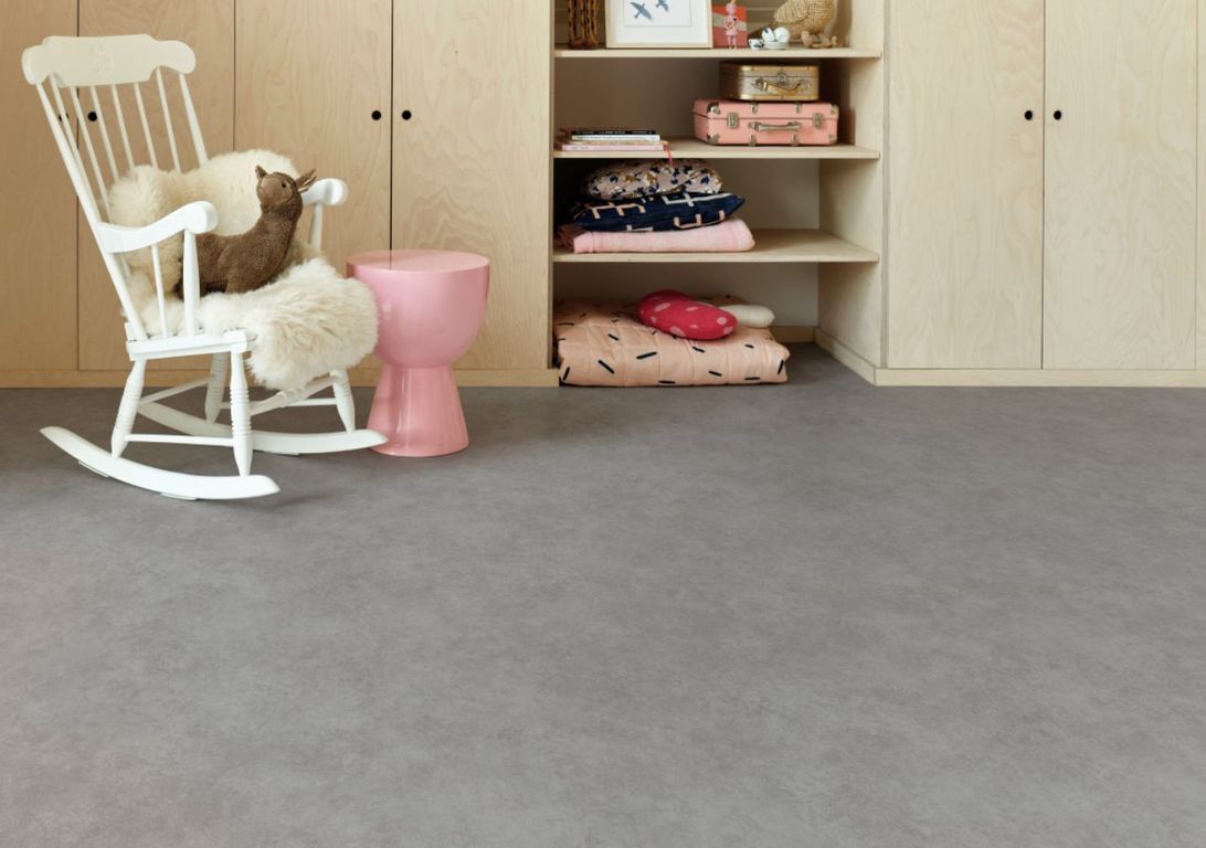 Sol vinyle rouleau TEXMARK , Béton moderne gris moyen, rouleau 4.00 m