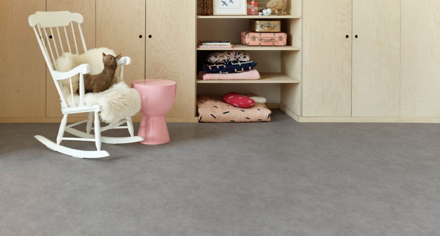 Sol vinyle rouleau TEXMARK , Béton moderne gris moyen, rouleau 4.00 m