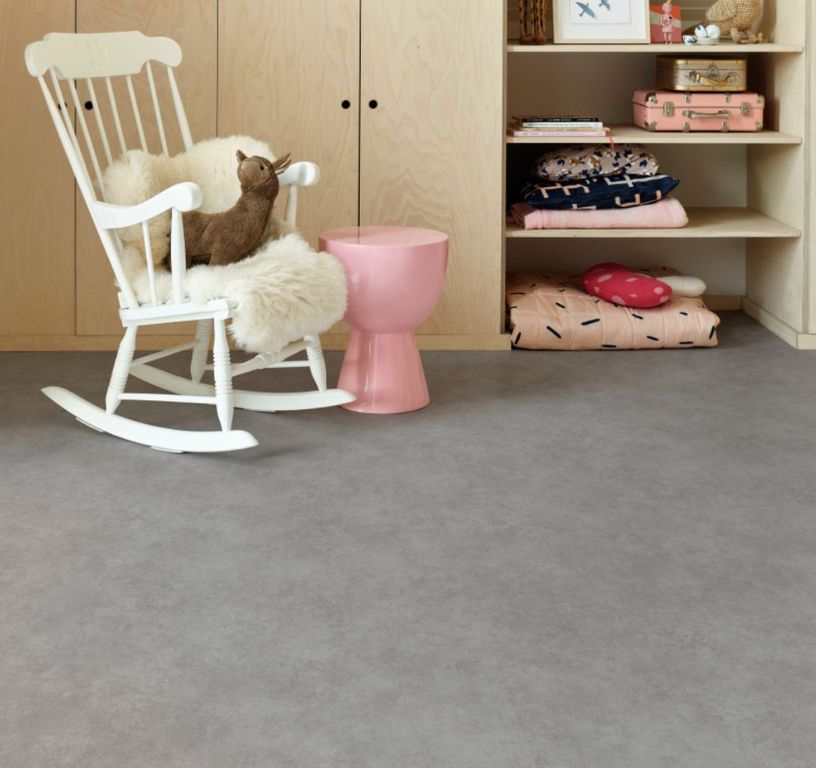 Sol vinyle rouleau TEXMARK , Béton moderne gris moyen, rouleau 4.00 m