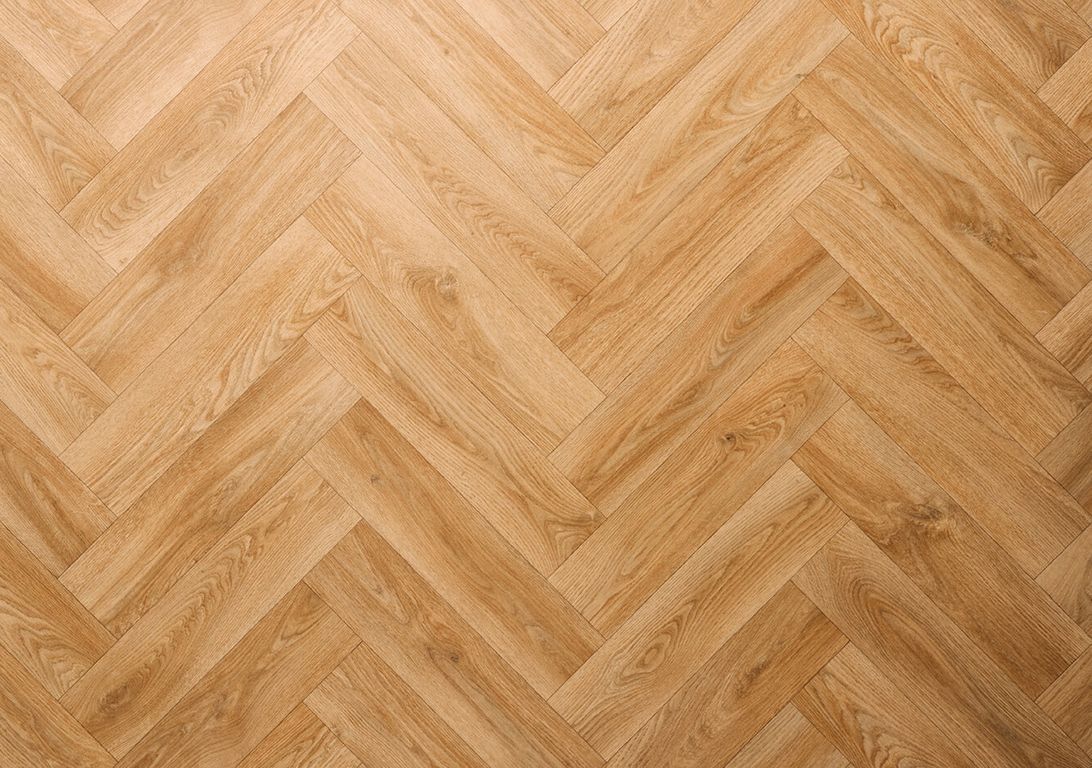 Sol vinyle rouleau TEXMARK , Bois bâton rompu chêne blond, rouleau 4.00 m