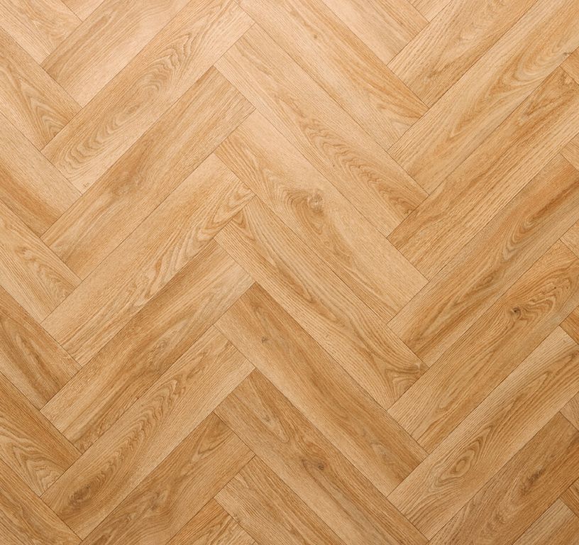 Sol vinyle rouleau TEXMARK , Bois bâton rompu chêne blond, rouleau 4.00 m