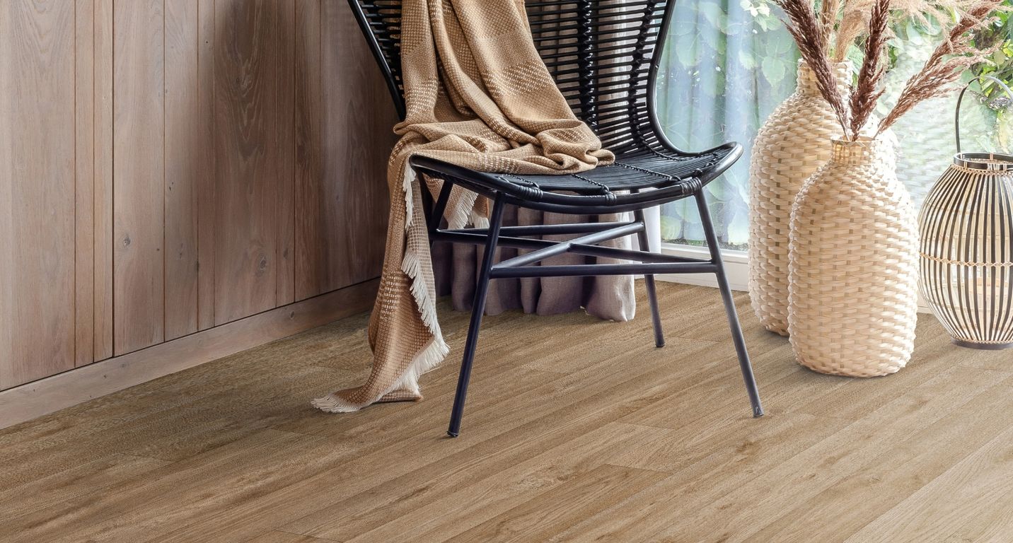 Sol vinyle rouleau TEXMARK , Bois chêne brun, rouleau 4.00 m