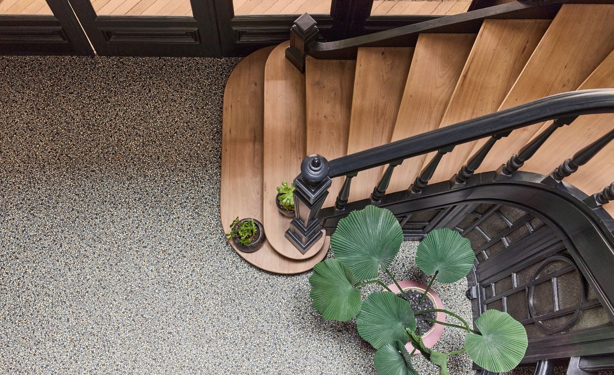Sol vinyle rouleau TEXMARK , Motif terrazzo art déco, rouleau 4.00 m