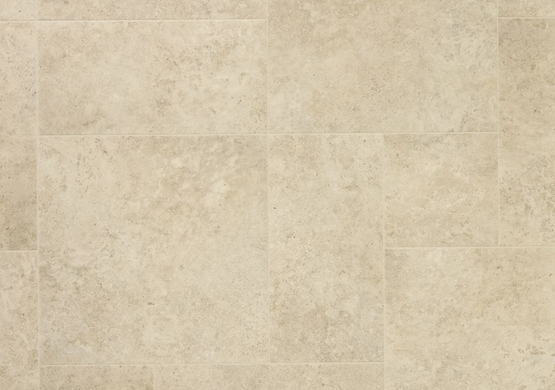 Sol vinyle rouleau COSMOLIKE , Carrelage pierre multiformats, rouleau 4.00 m