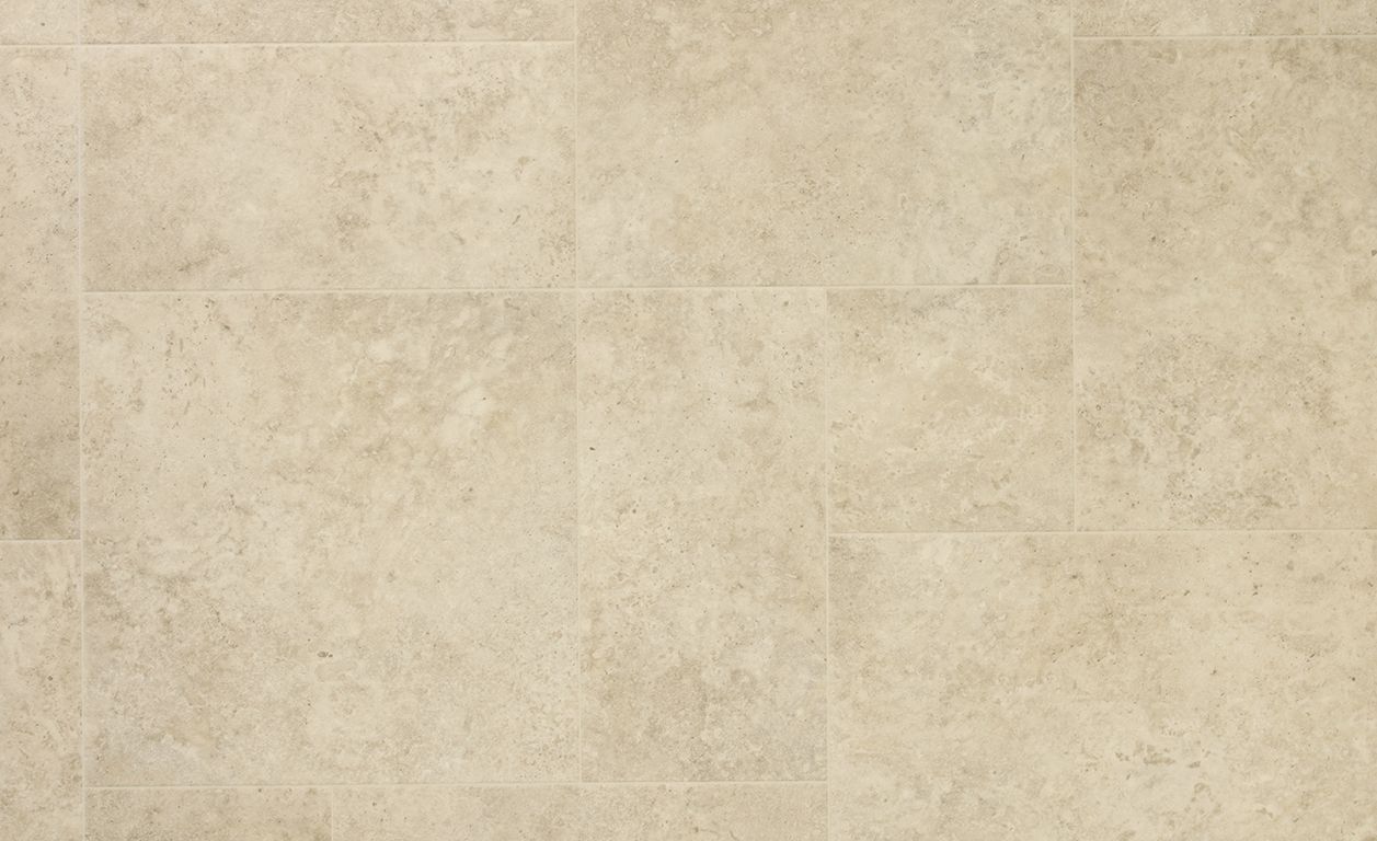 Sol vinyle rouleau COSMOLIKE , Carrelage pierre multiformats, rouleau 4.00 m