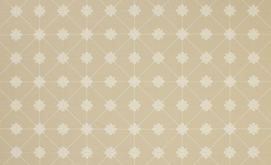 Sol vinyle rouleau COSMOLIKE , Carrelage fleur capuccino , rouleau 4.00 m