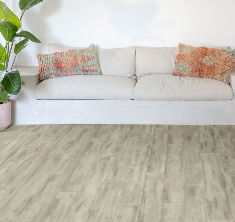 Sol vinyle rouleau COSMOLIKE , Bois lame grise, rouleau 4.00 m