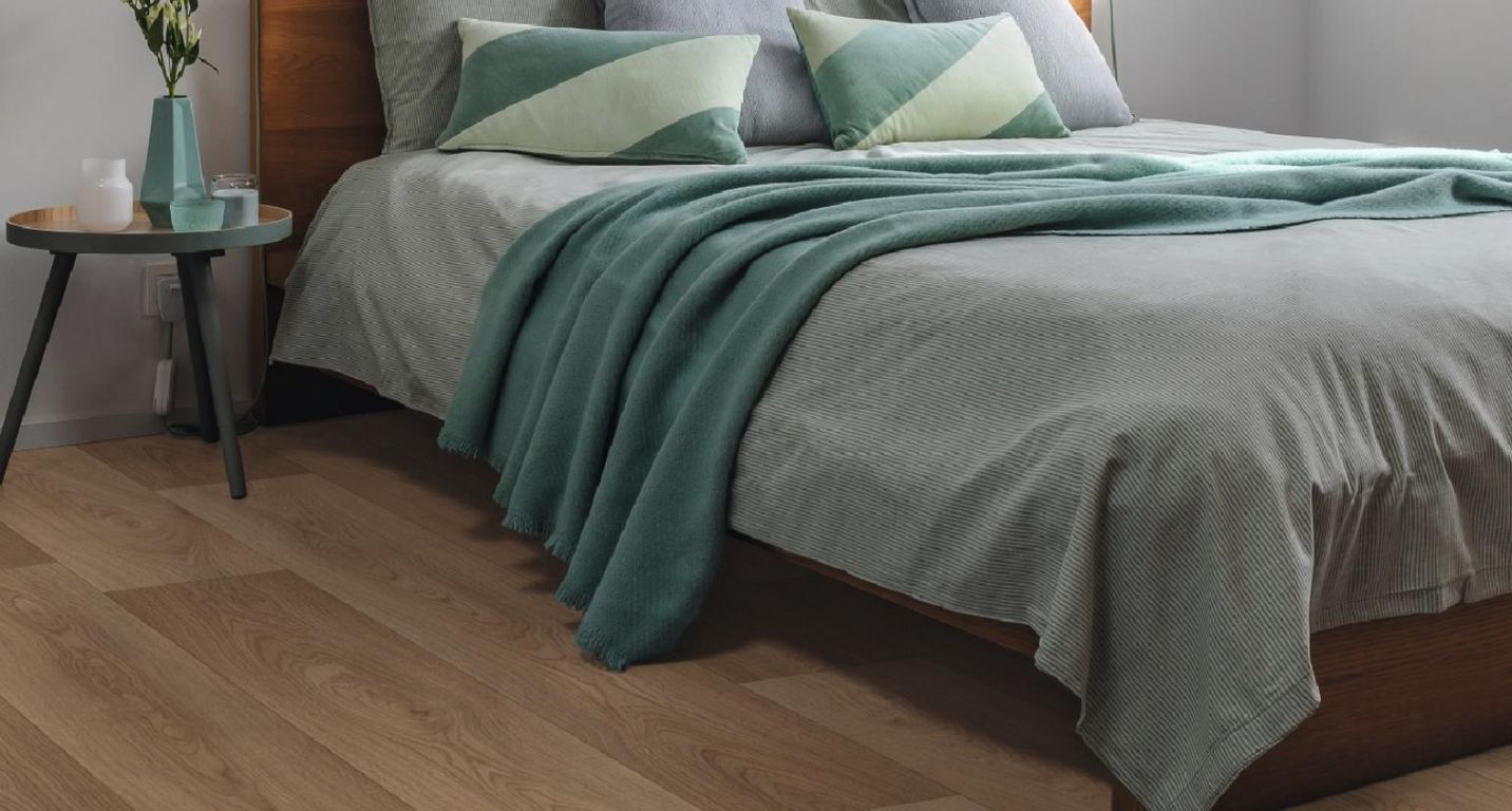 Sol vinyle rouleau DESIGNTEX , Bois chêne naturel grandes lames, rouleau 4.00 m