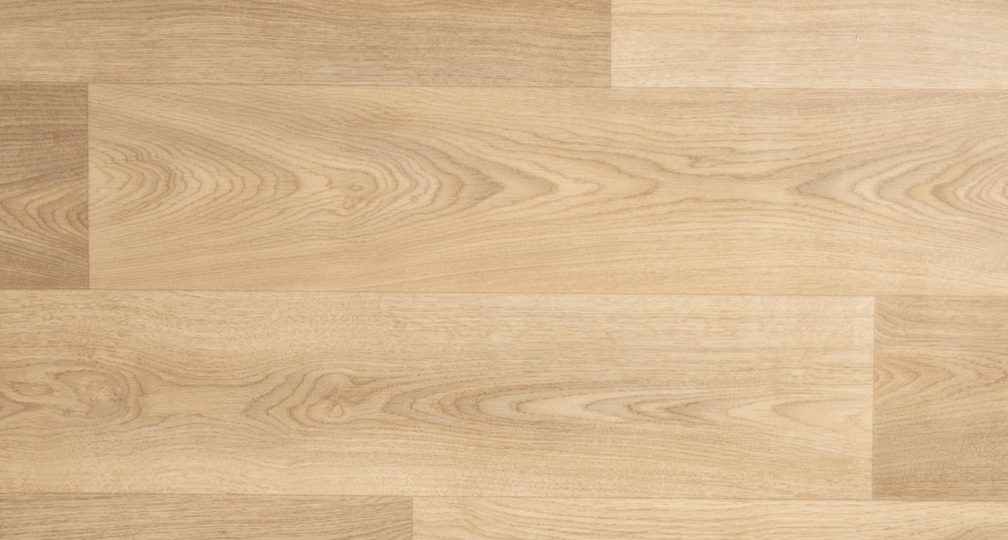 Sol vinyle rouleau DESIGNTEX , Bois chêne naturel grandes lames, rouleau 4.00 m