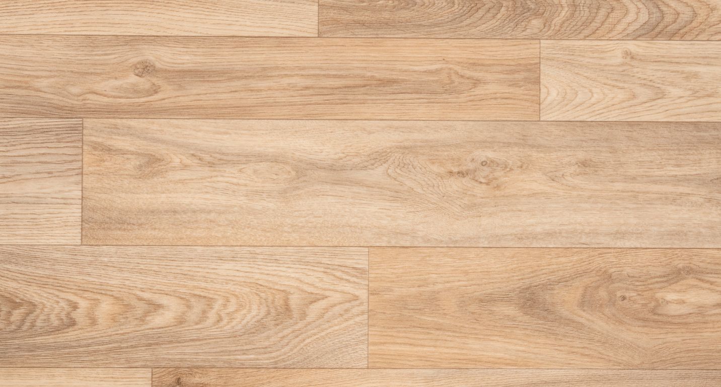 Sol vinyle rouleau DESIGNTEX , Bois chêne plancher authentique, rouleau 4.00 m