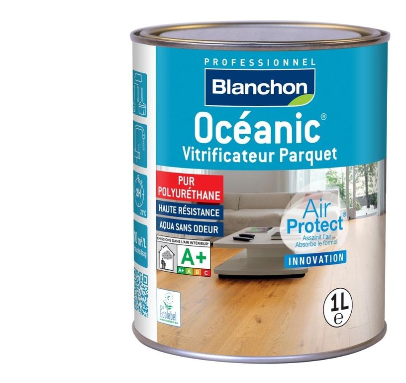 Vitrificateur  OCEANIC , BOIS BRUT, PARQUET, 1L, mat, 1.00 L