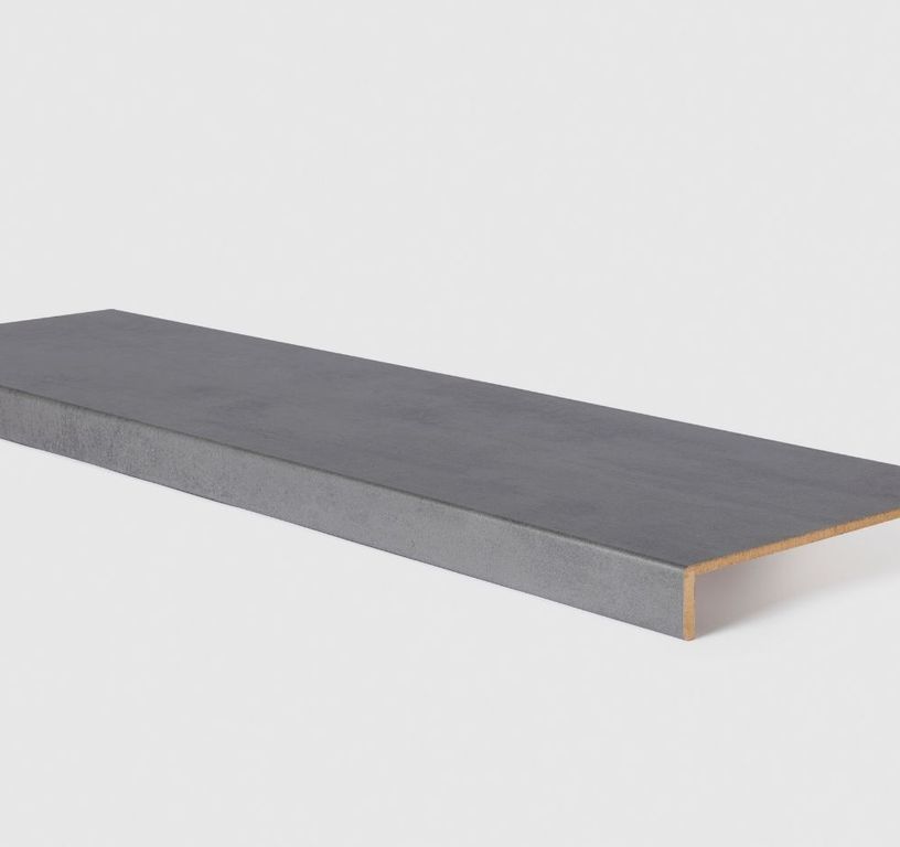 MARCHES 130X2 Lot de 2 marches pour rénovation d'escalier, Béton beton foncé, l. 38.00 x 130.00 cm