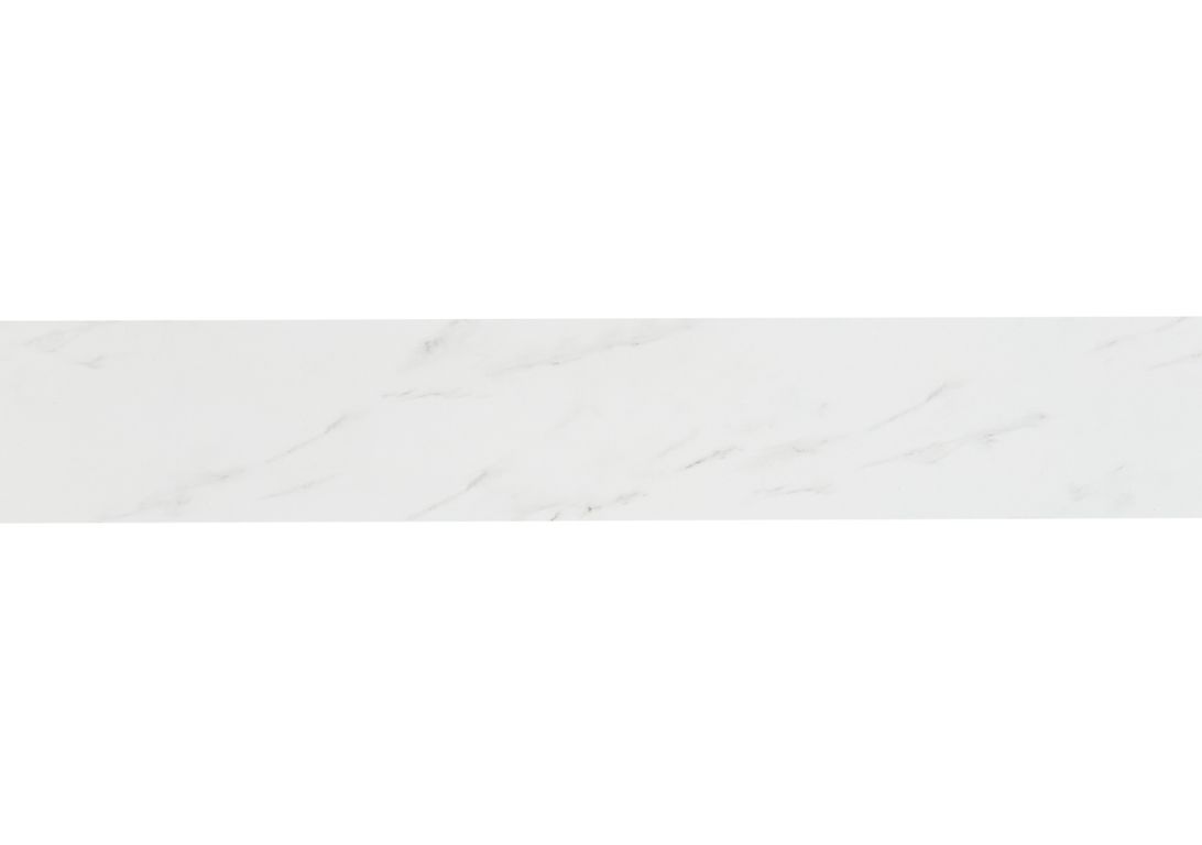 CONTREMARCHES 130X3 Lot de 3 contremarches pour rénovation d'escalier, Carrelage MARBRE BLANC, l. 20.00 x 130.00 cm