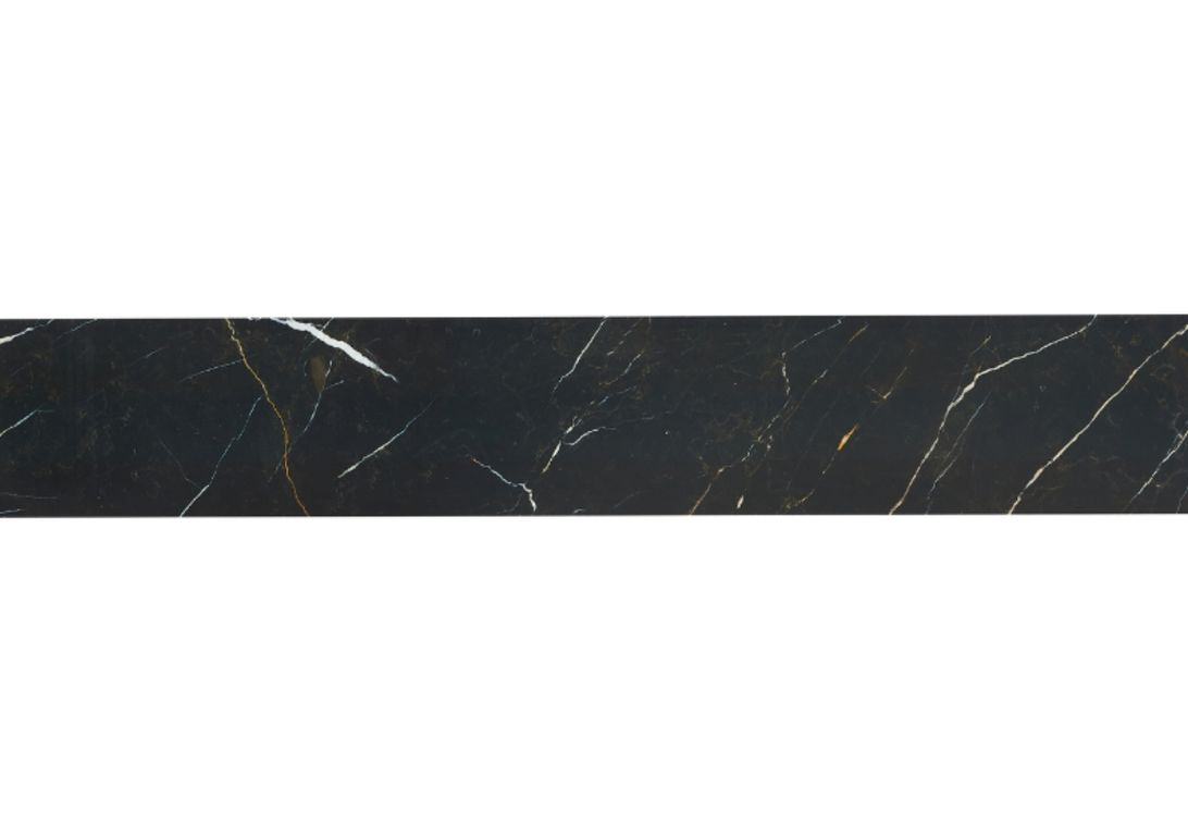 CONTREMARCHES 130X3 Lot de 3 contremarches pour rénovation d'escalier, Fantaisie MARBRE NOIR, l. 20.00 x 130.00 cm