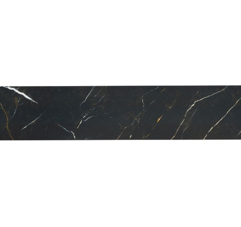 CONTREMARCHES 130X3 Lot de 3 contremarches pour rénovation d'escalier, Fantaisie MARBRE NOIR, l. 20.00 x 130.00 cm