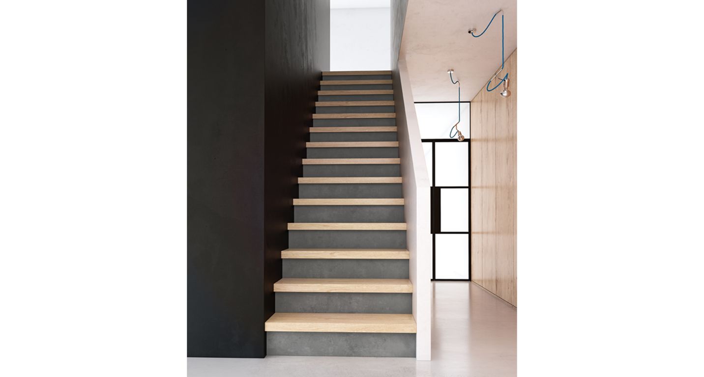 CONTREMARCHES 130X3 Lot de 3 contremarches pour rénovation d'escalier, Béton BETON FONCE, l. 20.00 x 130.00 cm