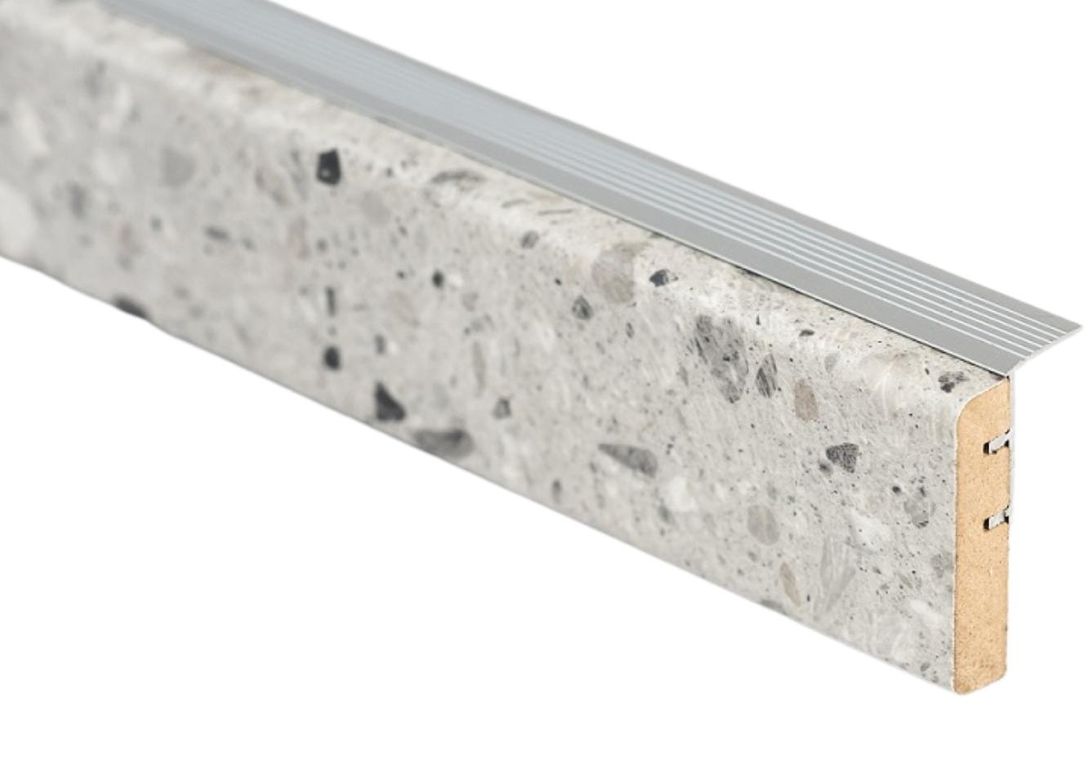 MARCHE PALIERE 130 marche palière pour rénovation d'escalier,  Béton clair, l. 12.00 x 130.00 cm