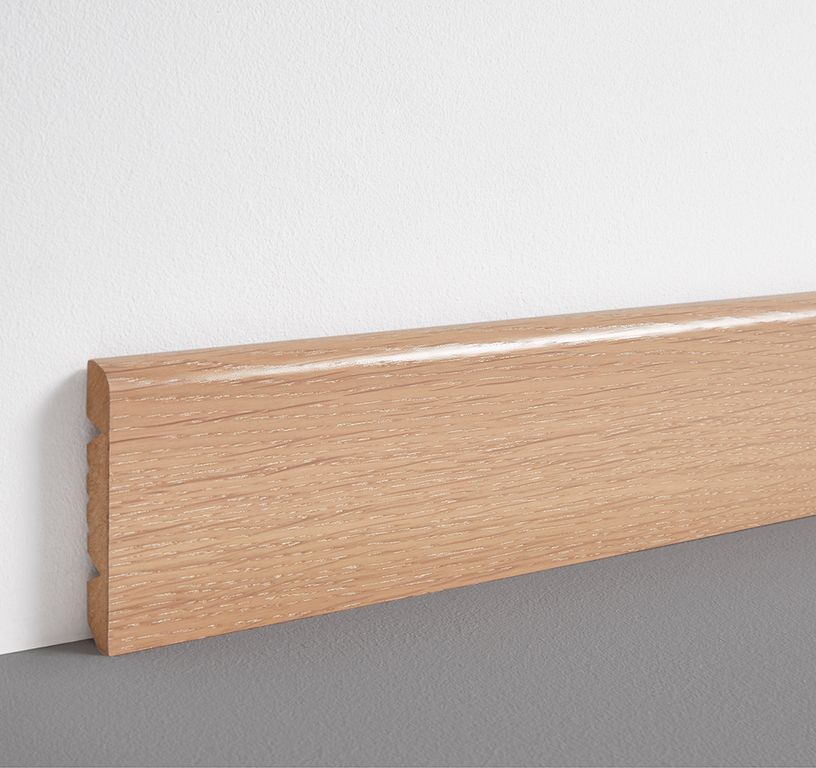 Plinthe  , Mdf placage bois, décor Bois placage , h.8.00 x L. 220.00 cm