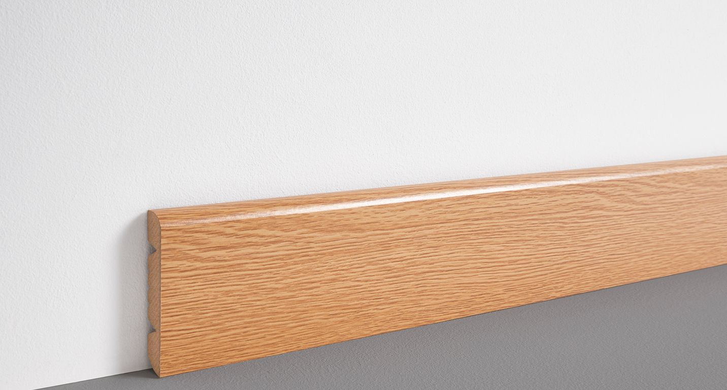 Plinthe  , Mdf, décor Bois chêne naturel, h.8.00 x L. 220.00 cm