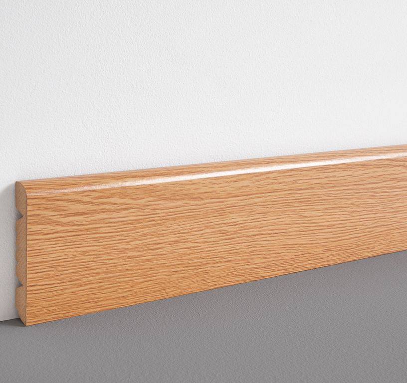 Plinthe  , Mdf, décor Bois chêne naturel, h.8.00 x L. 220.00 cm