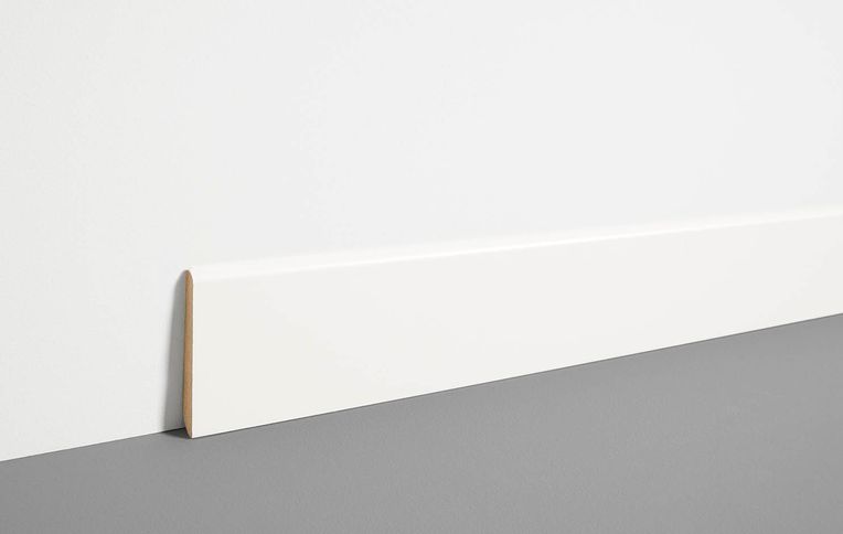 Plinthe à peindre , Mdf, décor Uni blanc, h.7.80 x L. 220.00 cm