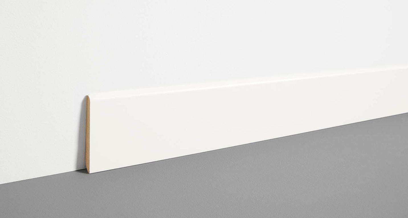 Plinthe à peindre , Mdf, décor Uni blanc, h.7.80 x L. 220.00 cm
