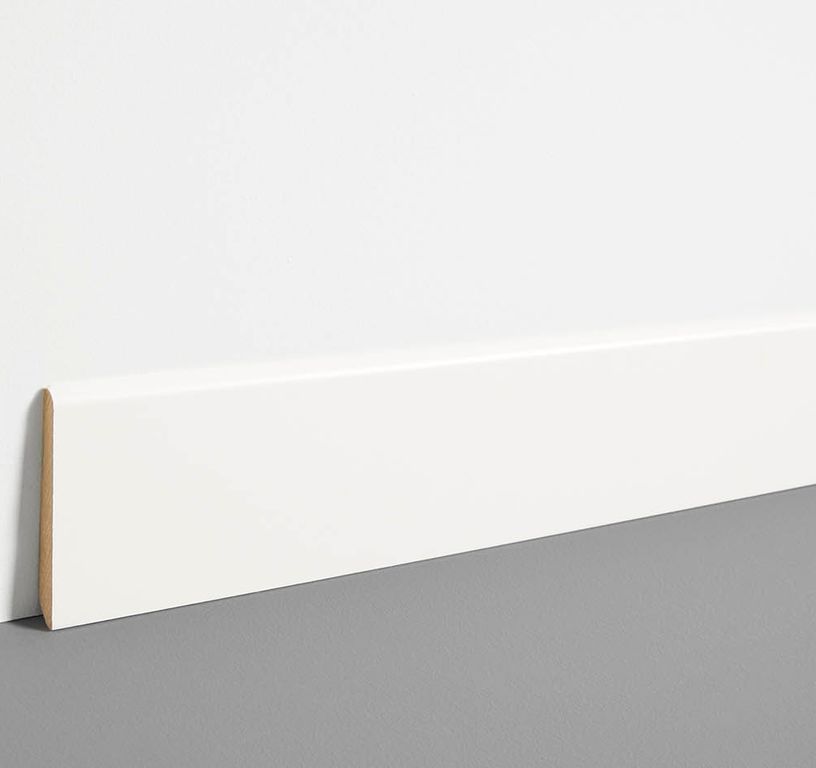 Plinthe à peindre , Mdf, décor Uni blanc, h.7.80 x L. 220.00 cm