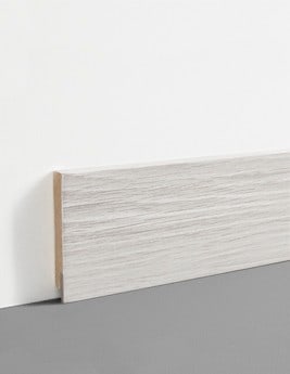 Plinthe  , Mdf, décor Bois cérusé gris, h.7.80 x L. 200.00 cm