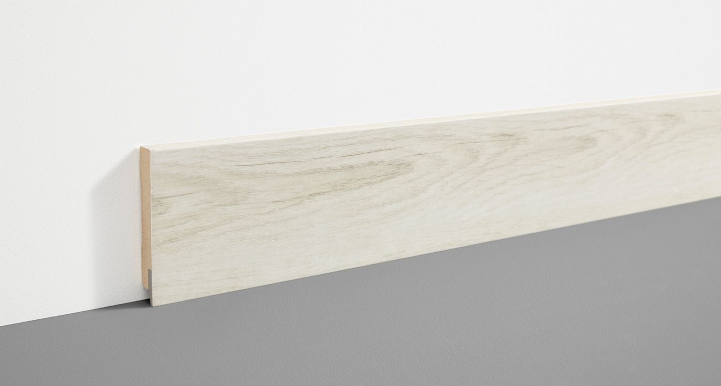 Plinthe  , Mdf, décor Bois chene blanc, h.7.80 x L. 200.00 cm