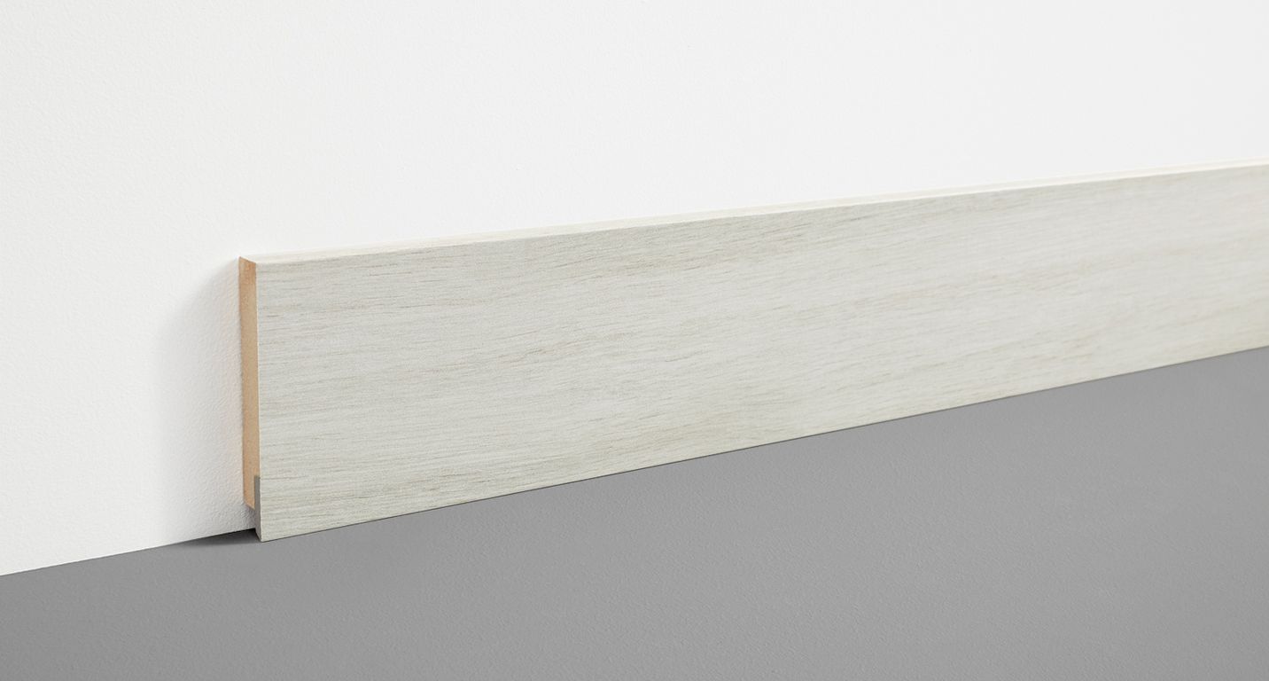 Plinthe  , Mdf, décor Bois chene pearl, h.7.80 x L. 200.00 cm