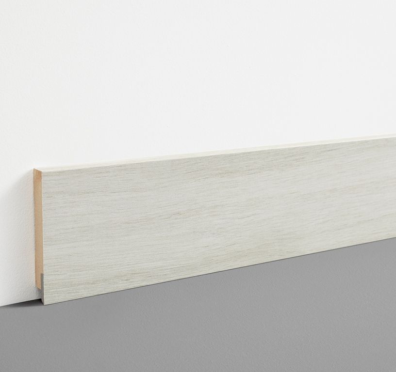 Plinthe  , Mdf, décor Bois chene pearl, h.7.80 x L. 200.00 cm