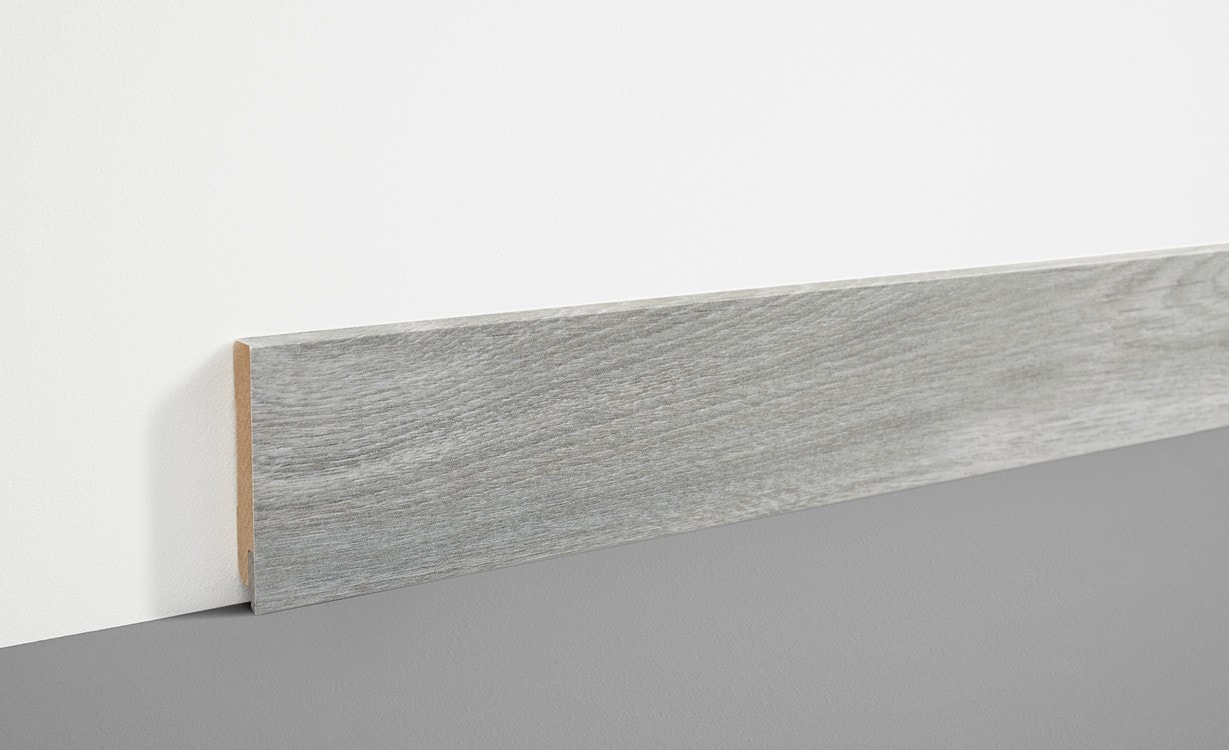 Plinthe  , Mdf, décor Bois Chêne gris, h.7.80 x L. 200.00 cm