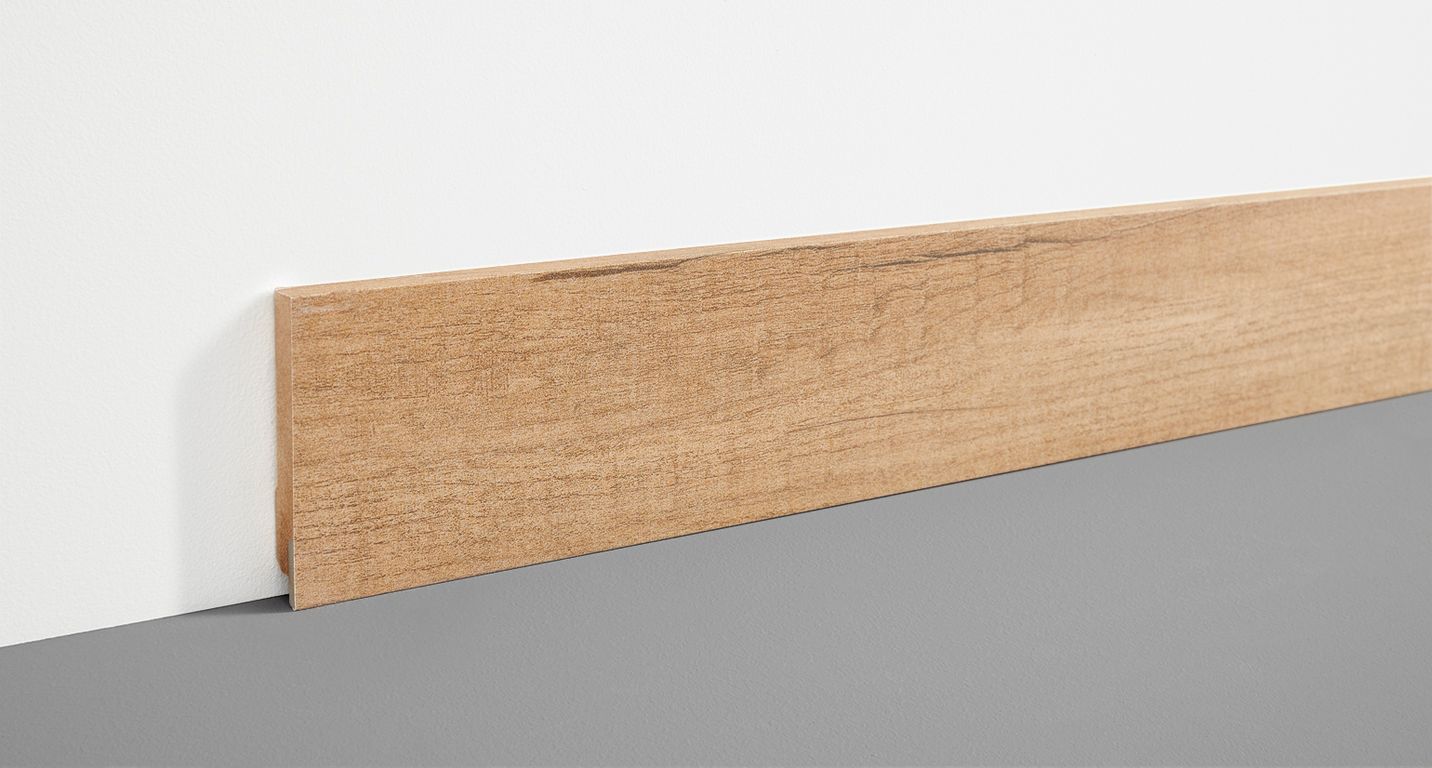 Plinthe  , Mdf, décor Bois plancher, h.7.80 x L. 200.00 cm