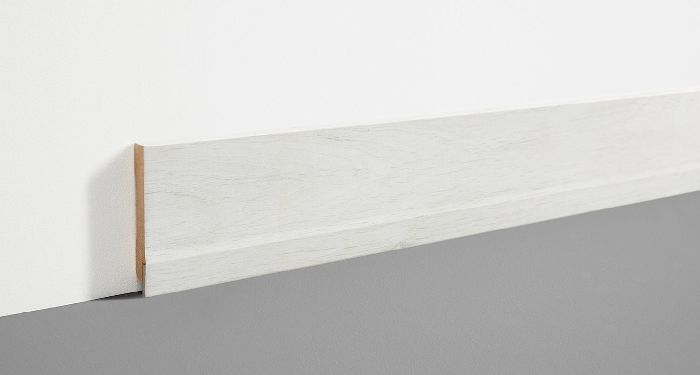 Plinthe  , Mdf, décor Bois chene neige, h.7.80 x L. 200.00 cm