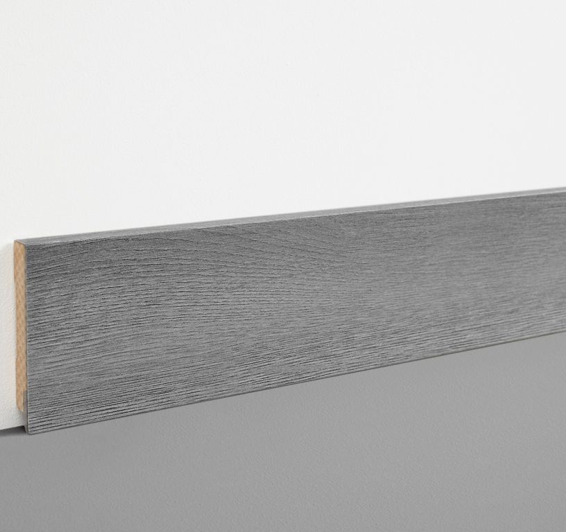 Plinthe  , Mdf, décor Bois  chene carbone, h.7.80 x L. 200.00 cm