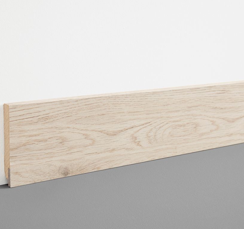 Plinthe  , Mdf, décor Bois beige naturel, h.7.80 x L. 200.00 cm