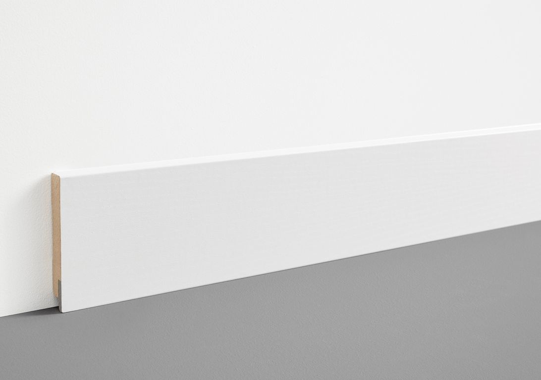 Plinthe  , Mdf, décor Bois frêne blanc, h.7.80 x L. 200.00 cm